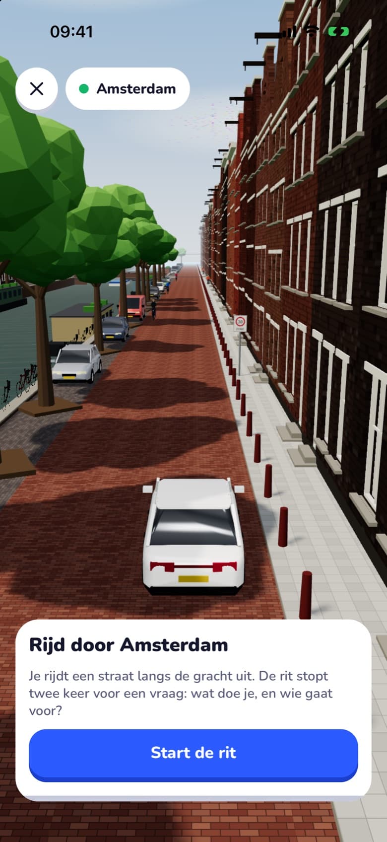 De straat voor je vertrekt