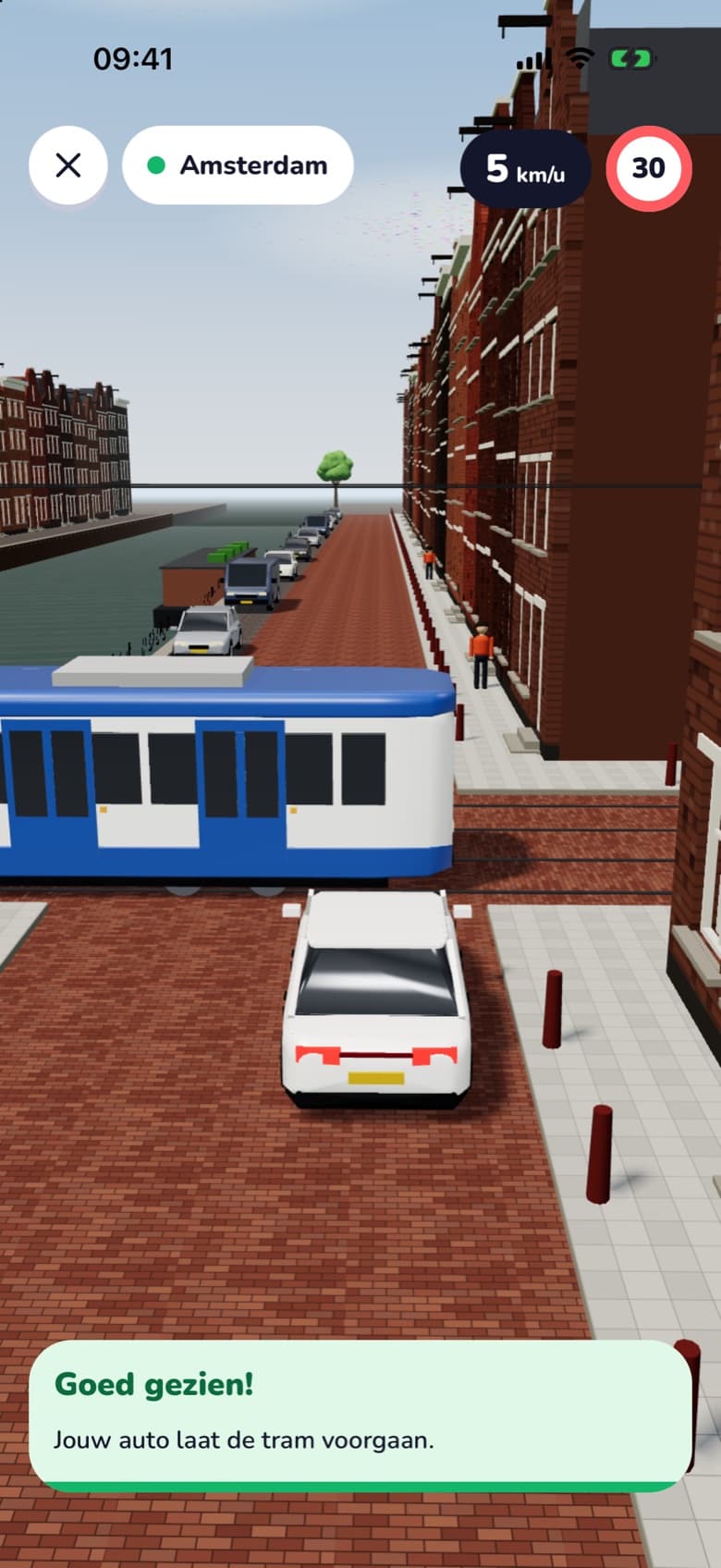 De tram gaat voor
