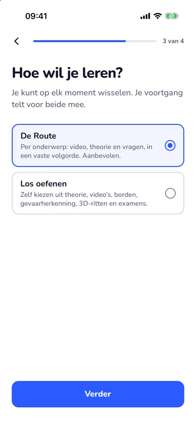 Route of los oefenen